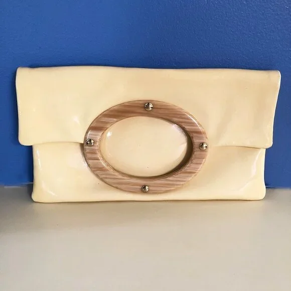 Kate Spade Ivory Patent Leather Jocelyn Clutch - Picture 3 of 8